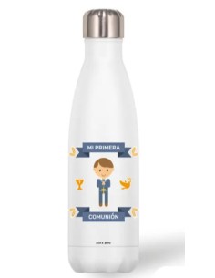 BOTELLA ACERO INOX 500 ML. COMUNION NIÑO