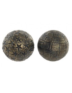 BOLA DECORACION RESINA 10X10X10 ENVEJECIDO 2 SURT.