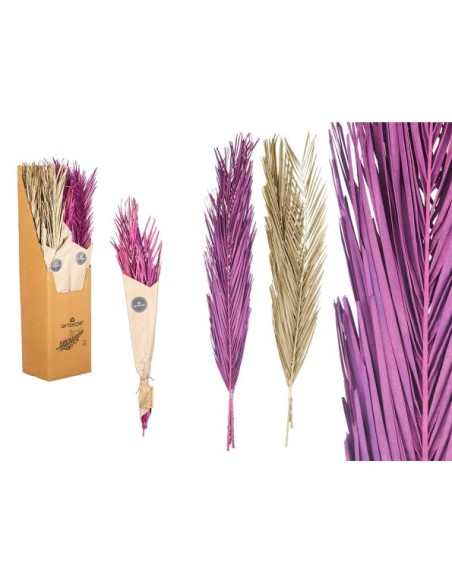 RAMILLETE HOJAS PALMERA SURT MORADO Y NATURAL