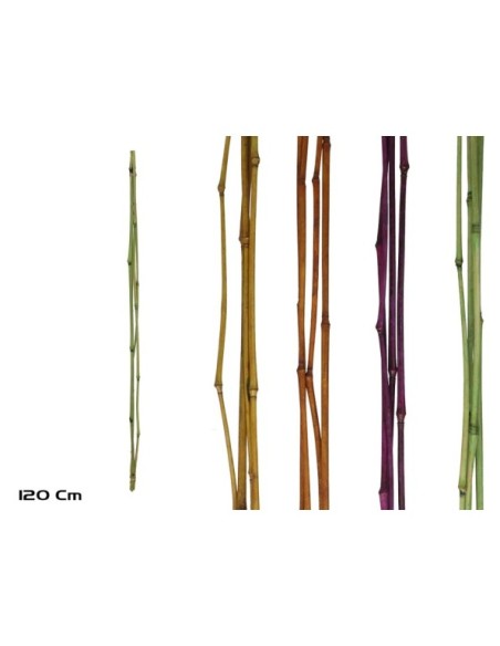 SET X4 VARAS BAMBÚ 120 CM COLOR SURTIDO