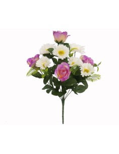 RAMO GERBERA-ROSA SATIN X10-43CM VIOLETA