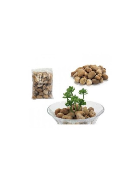 BOLSA PIEDRA PULIDA MARRON 2KG MED