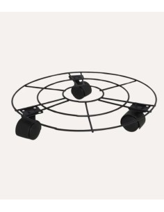 SOPORTE MACETAS C/3 RUEDAS 25 CM