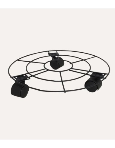 SOPORTE MACETAS C/3 RUEDAS 25 CM
