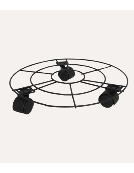 SOPORTE MACETAS C/3 RUEDAS 25 CM