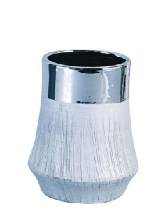 JARRON PORCELANA (PLATA) (15*15*17H)