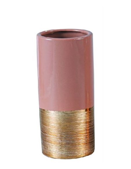 JARRON  PORCELANA (Rosa) (9*9*25H)