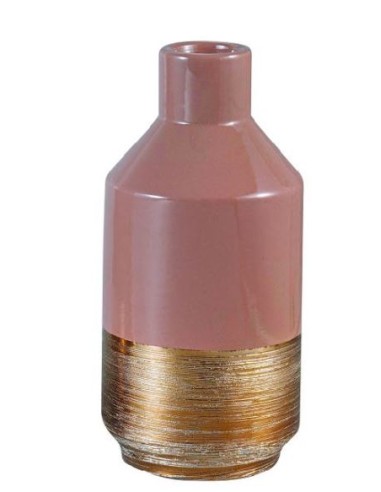 JARRON  PORCELANA (Rosa) (12*12*25H)