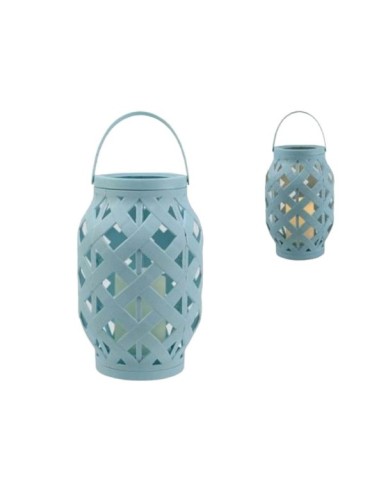 FAROL LED RATTAN (Azul) (14*14*24)