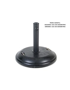 PIE SOMBRILLA LUKA 22KG NEGRA