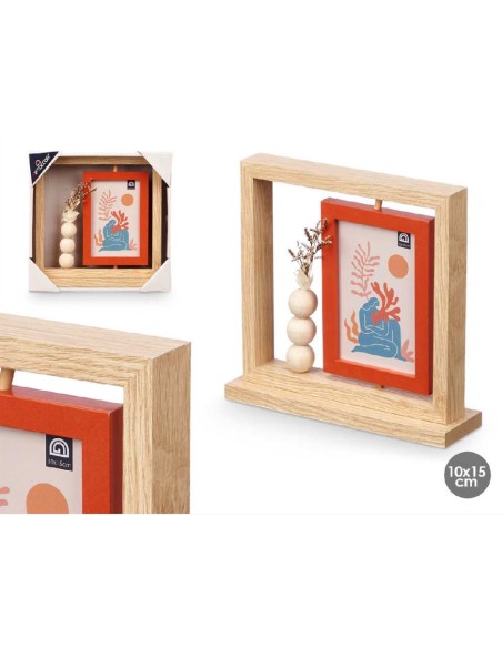 PORTAFOTO 10X15CM GIRATORIO CON RAMILLETE