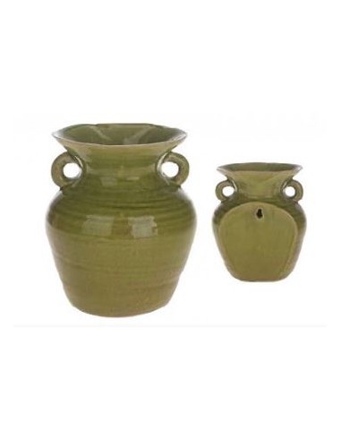 JARRON DE PARED COLGANTE CERAMICA 17X14X19CM