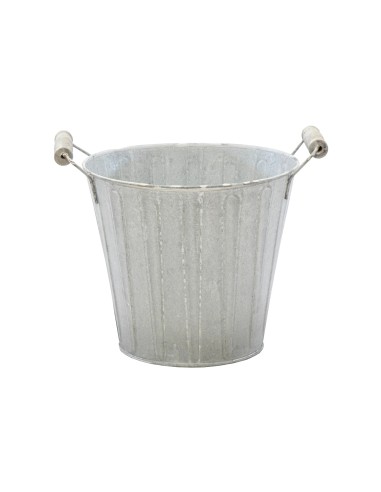 MACETA DEX MANGO MADERA GRIS AÑEJO D17H15