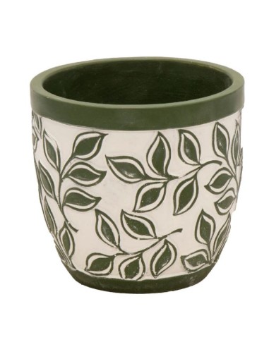 MACETA OLIVO HUEVO VERDE D13.5H12.5