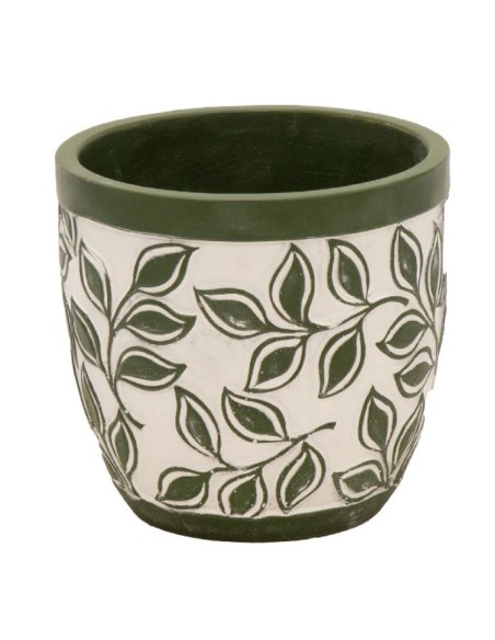 MACETA OLIVO HUEVO VERDE D13.5H12.5