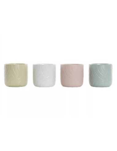 MACETERO GRES 13.7X13.7X12.8 HOJAS 4 SURT.