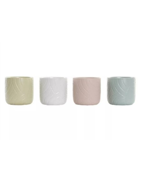 MACETERO GRES 13.7X13.7X12.8 HOJAS 4 SURT.