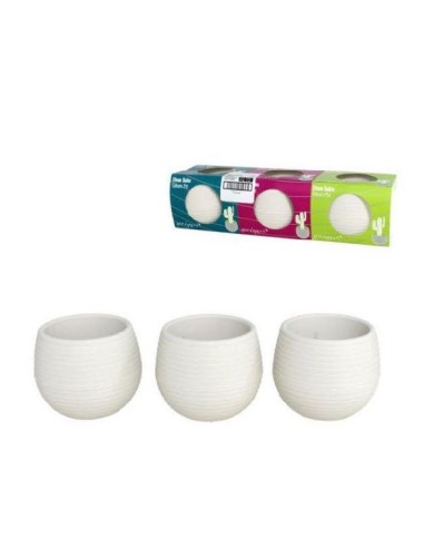 MACETERO LISO 0,13L BLANCO 7x7 CM