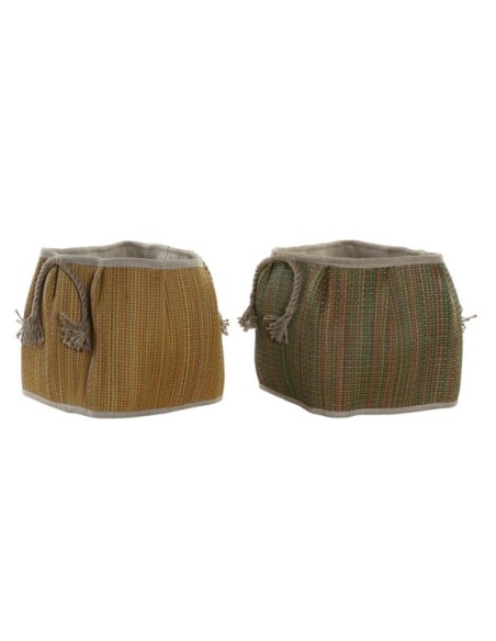 CESTA FIBRA ALGODON 30X30X36 PLEGABLE 2 SURT.