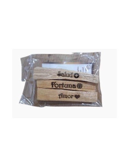 PACK PALO SANTO GRABADO (SALUD, FORTUNA, AMOR)