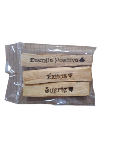 PACK PALO SANTO GRABADO (ENERGIA POSITIVA, ÉXITO, SUERTE)