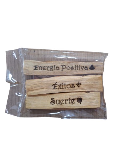 PACK PALO SANTO GRABADO (ENERGIA POSITIVA, ÉXITO, SUERTE)