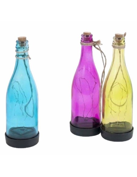 BOTELLA 1LED TIRA SOLAR CRISTAL 25CM 3ST
