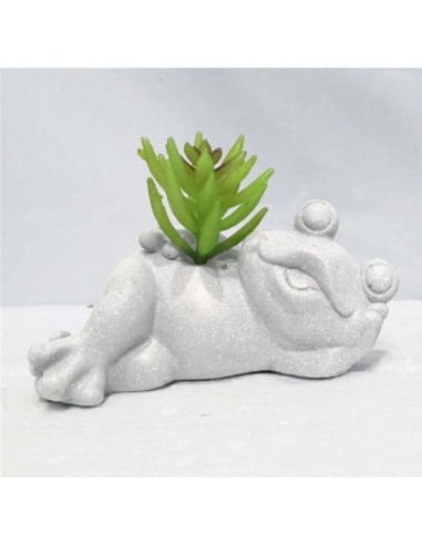 ADORNO JARDIN BLANCO 14x7,5x9,5cm