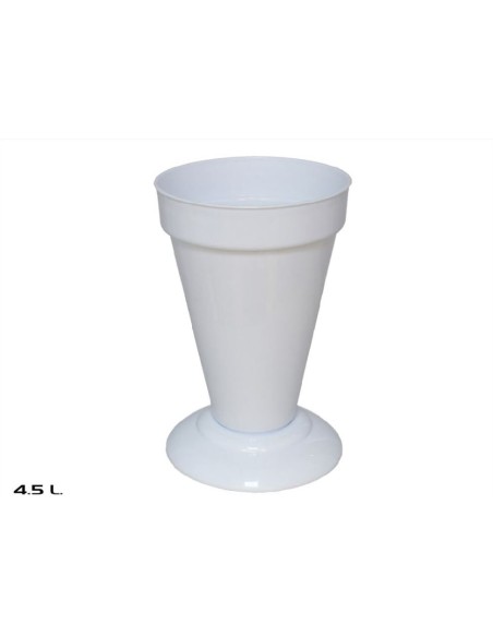MACETERO CONICAL 4,5L BLANCO