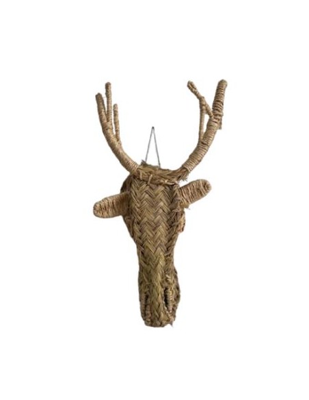 CABEZA PEQUEÑA COLGANTE CIERVO ESPARTO