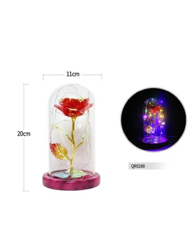 CUPULA LED ROSA ROJA