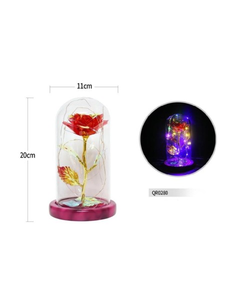 CUPULA LED ROSA ROJA