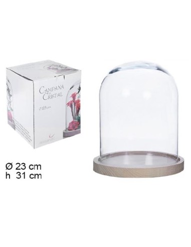 CAMPANA DE CRISTAL 23X31CM