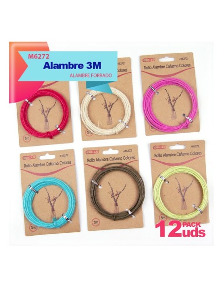 ROLLO ALAMBRE CAÑAMO COLORES 3 M
