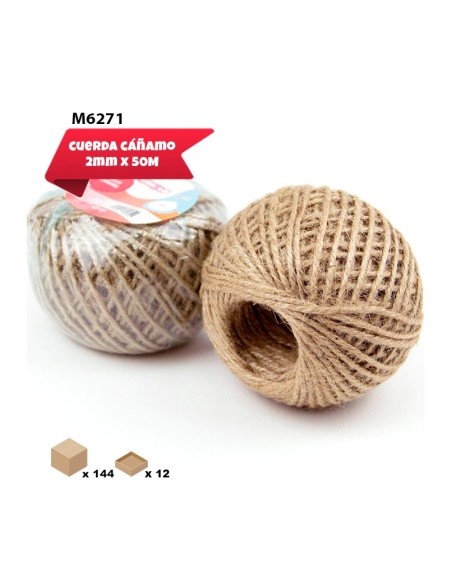 ROLLO DE CAÑAMO NATURAL 50M