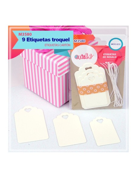 ETIQUETAS DE REGALO BLANCO MOD:EC2