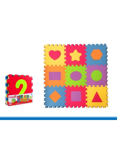 PUZZLE EVA COLORES 9 FORMAS