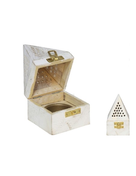 SOPORTE P/INCIENSO CONO PIRAMIDE WHITE 7,5X7,5X12,