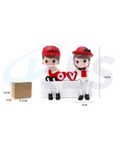 FIGURA ENAMORADOS LOVE