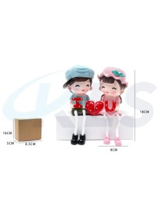 FIGURA ENAMORADOS I LOVE YOU