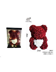 OSO BURBUJA CON CORAZON 29CM