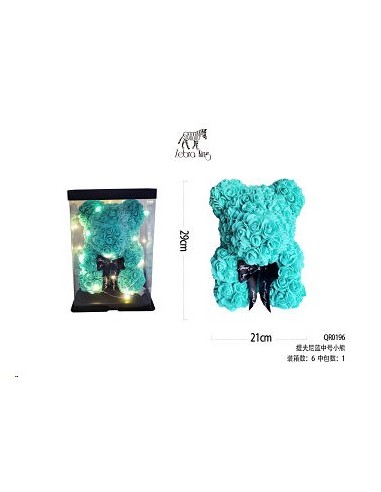 OSO BURBUJA CELESTE LED 29CM