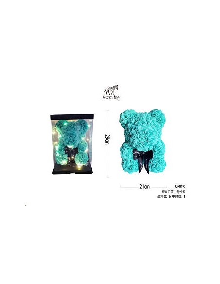 OSO BURBUJA CELESTE LED 29CM