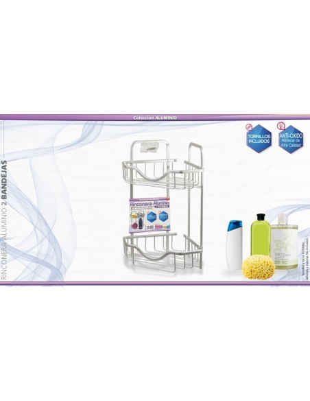 RINCONERA ALUMINIO 2 BANDEJAS