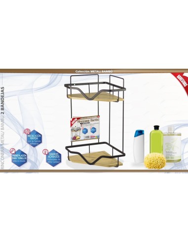 RINCONERA METAL/BAMBU DOBLE ADHES.