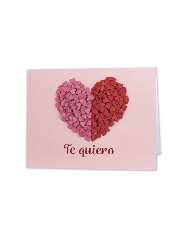 MINI CARD CORAZON " TE QUIERO "