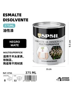 NEGRO MATE 375ML 345G