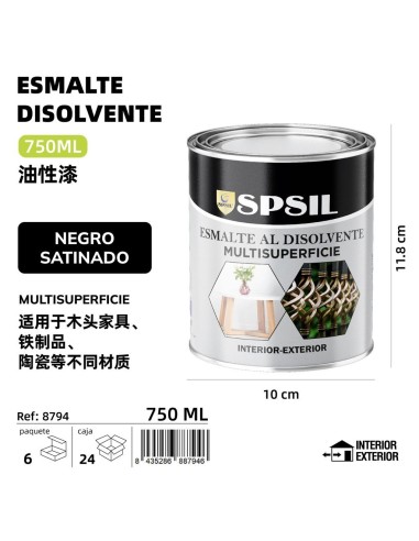 NEGRO SATINADO 750ML 660G