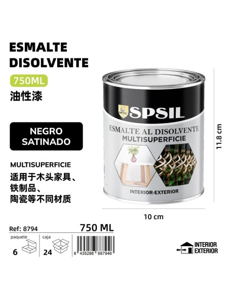 NEGRO SATINADO 750ML 660G