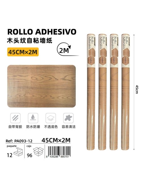 ROLLO ADHESIVO PVC MADERA(PA093-12)